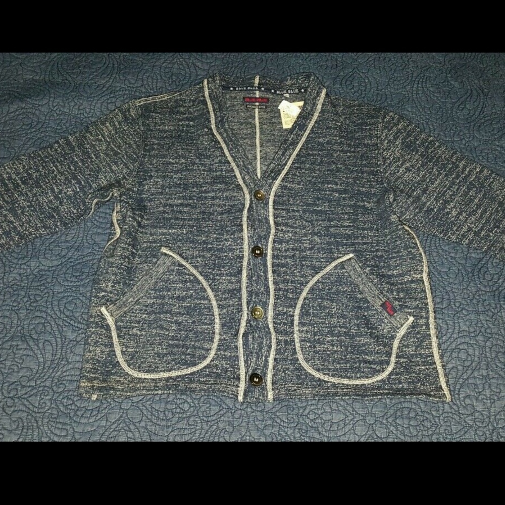 Blue Blue Japan Indigo Dyed Cardigan size 4 (XL)